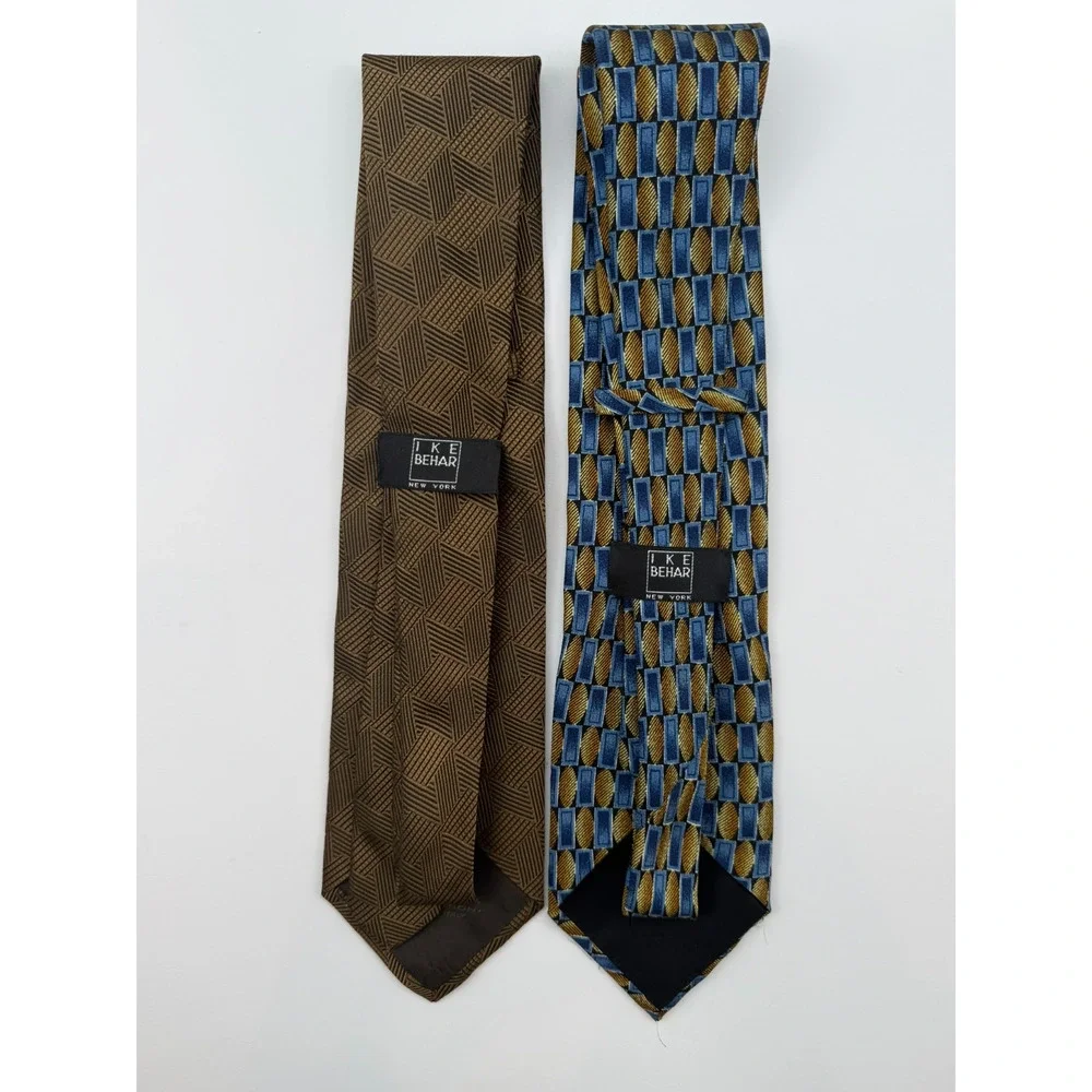 Lot of 2 Ike Behar Silk Ties